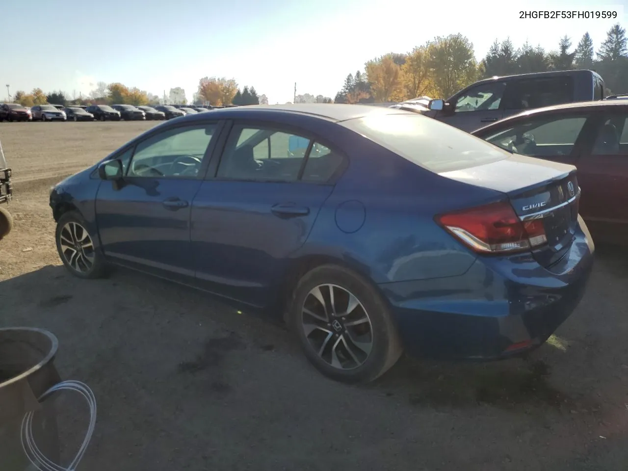 2015 Honda Civic Lx VIN: 2HGFB2F53FH019599 Lot: 75182534