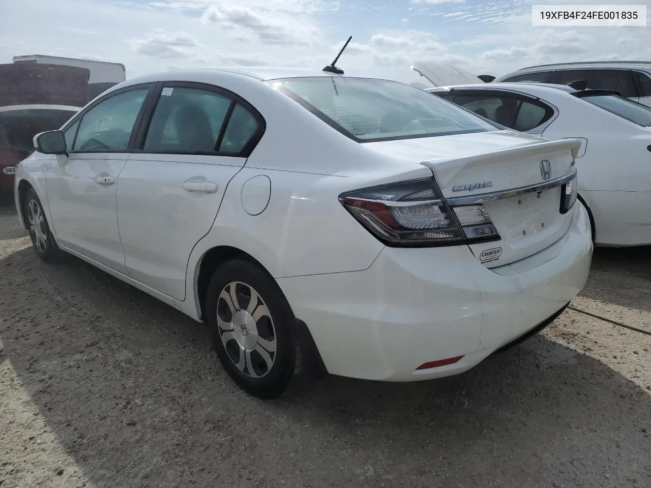 2015 Honda Civic Hybrid VIN: 19XFB4F24FE001835 Lot: 75271724