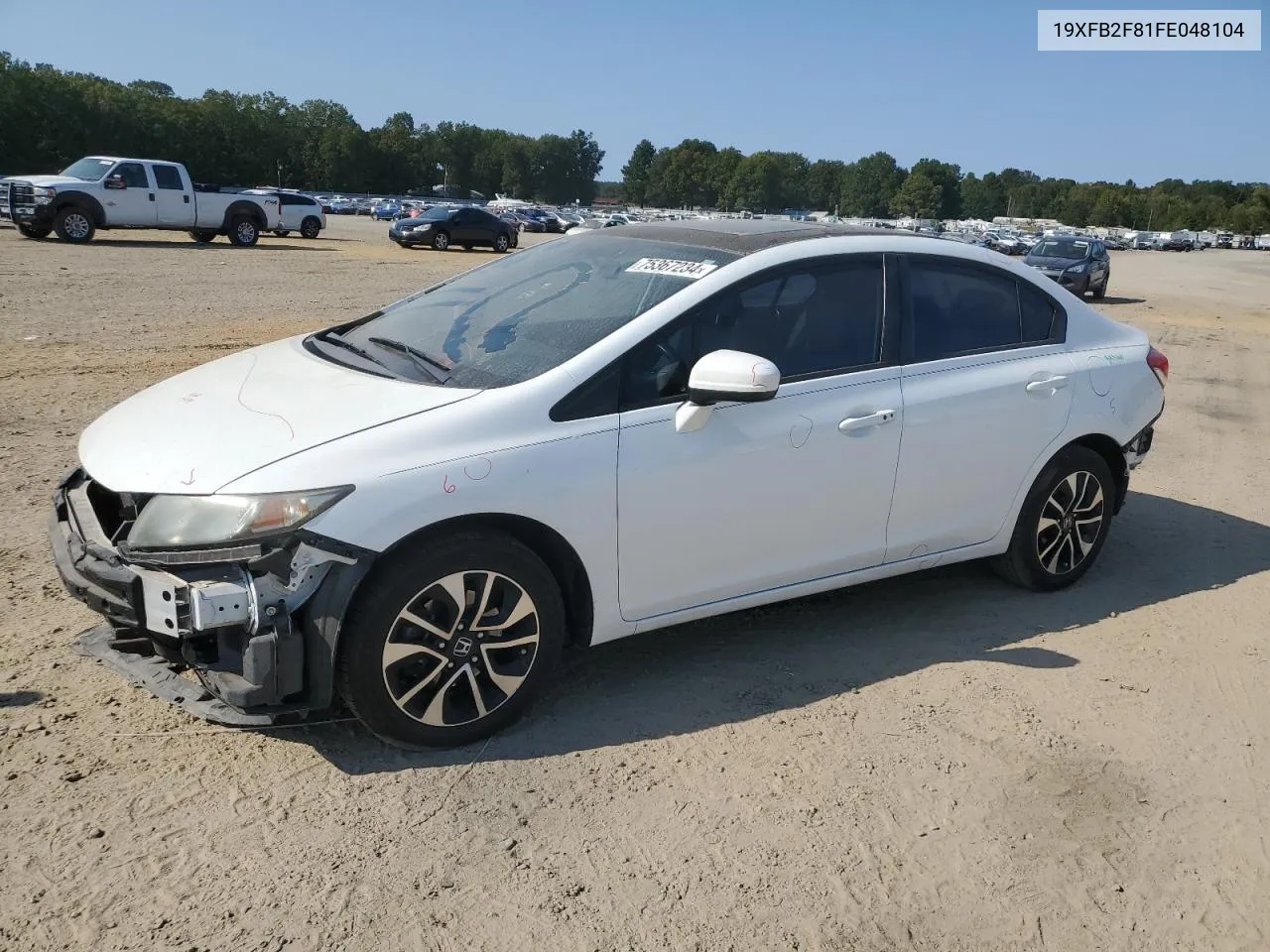 2015 Honda Civic Ex VIN: 19XFB2F81FE048104 Lot: 75367234