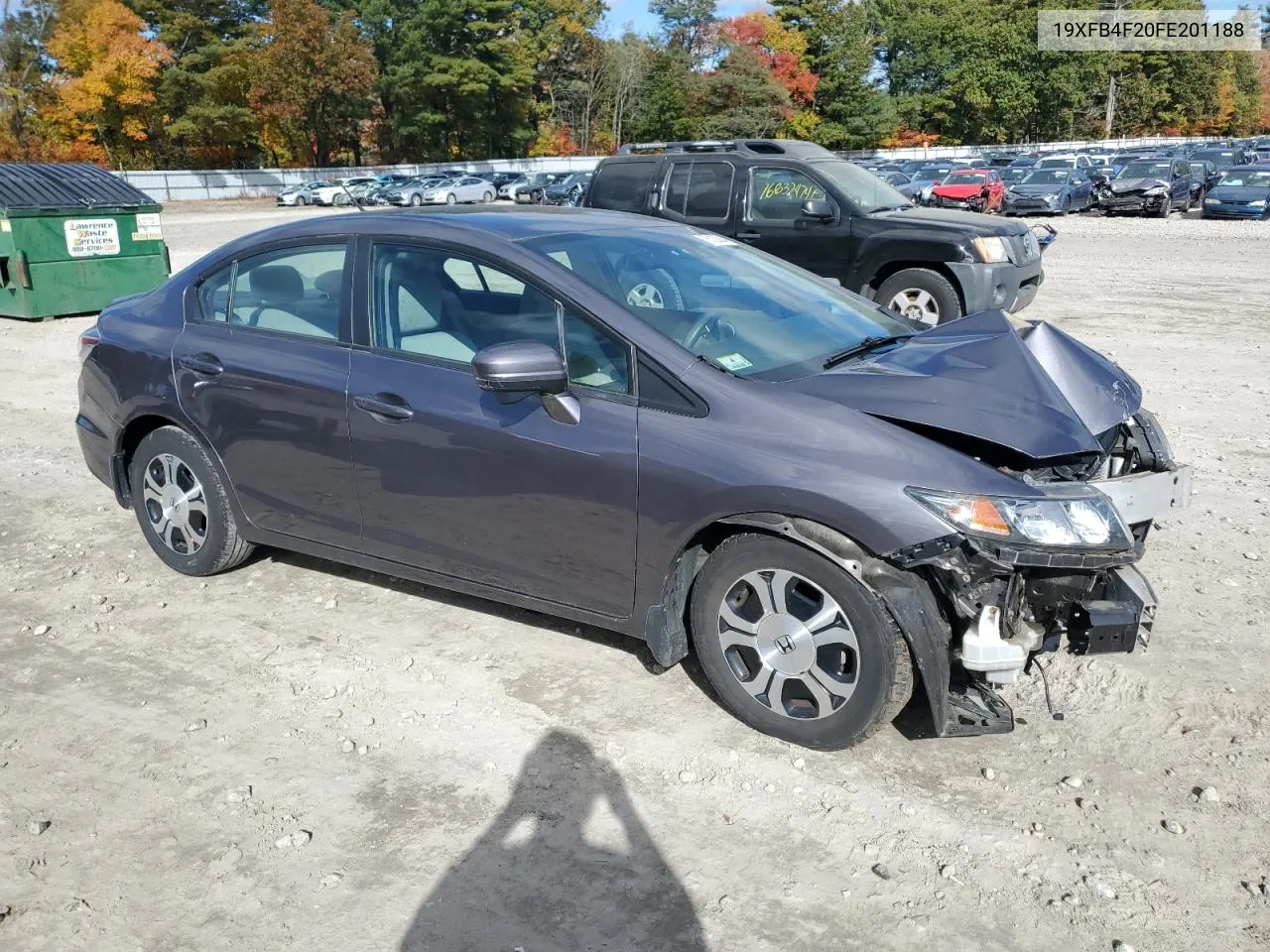 2015 Honda Civic Hybrid VIN: 19XFB4F20FE201188 Lot: 76100364