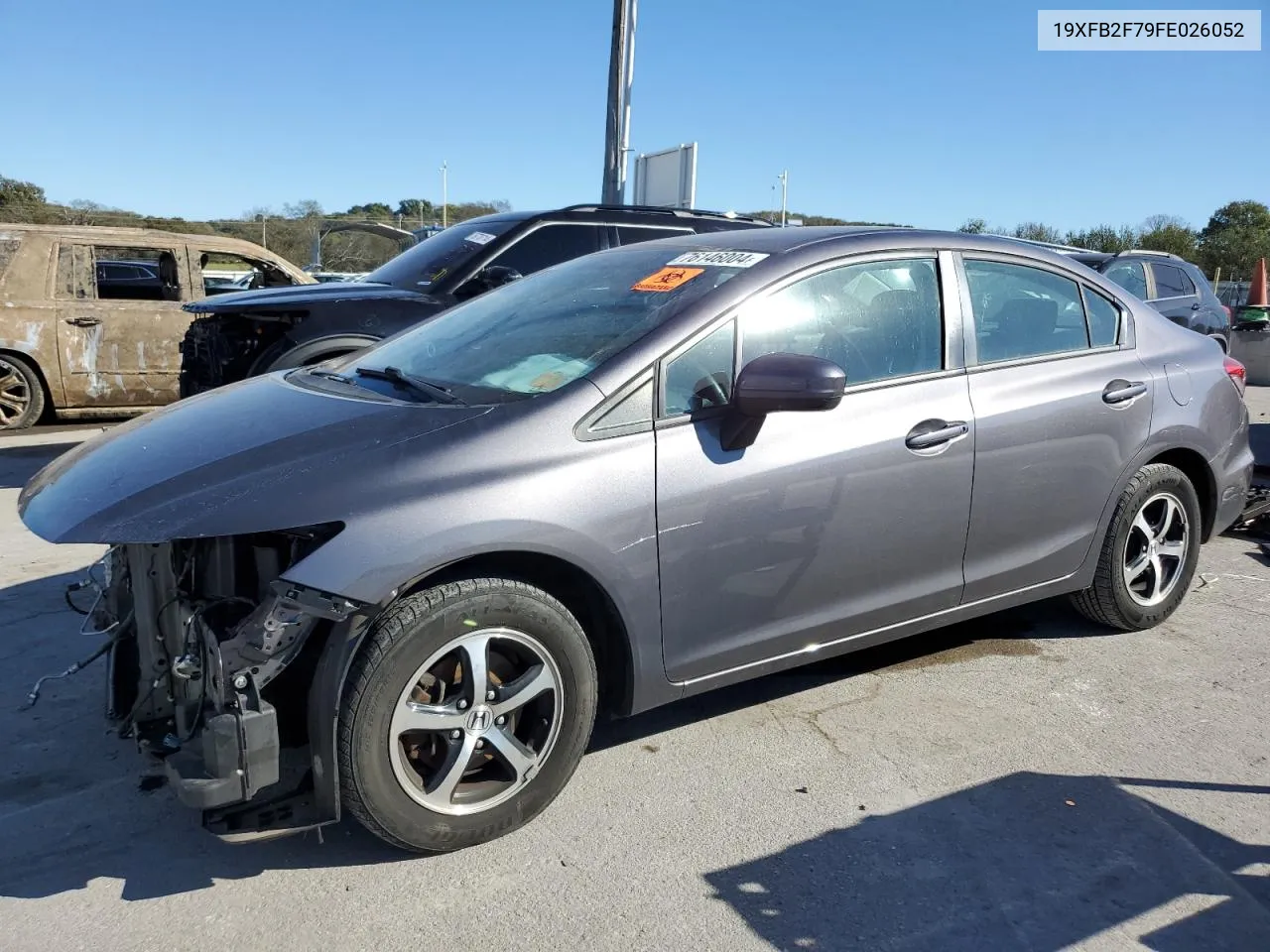 2015 Honda Civic Se VIN: 19XFB2F79FE026052 Lot: 76146004