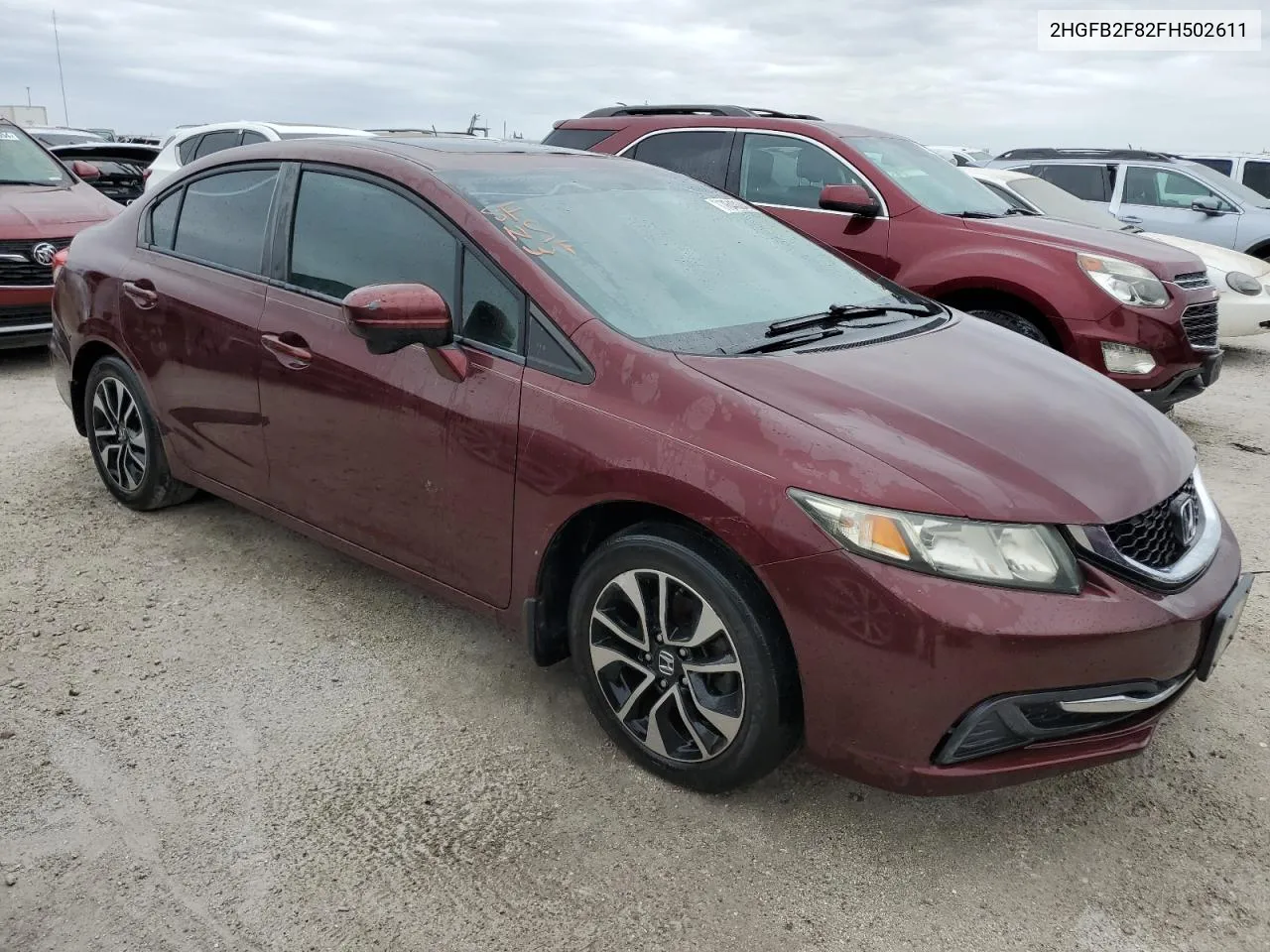 2015 Honda Civic Ex VIN: 2HGFB2F82FH502611 Lot: 76402444