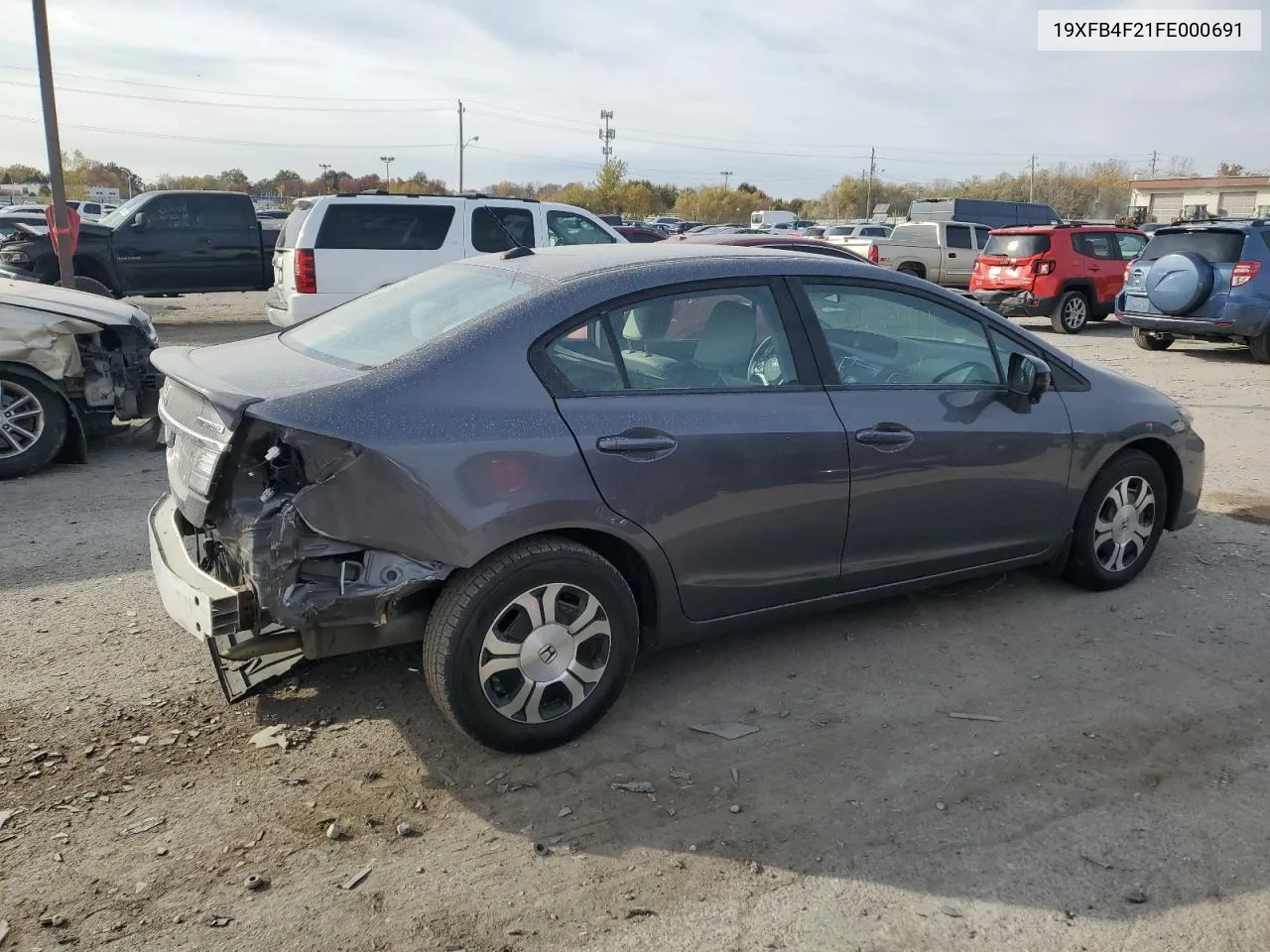 2015 Honda Civic Hybrid VIN: 19XFB4F21FE000691 Lot: 76955294