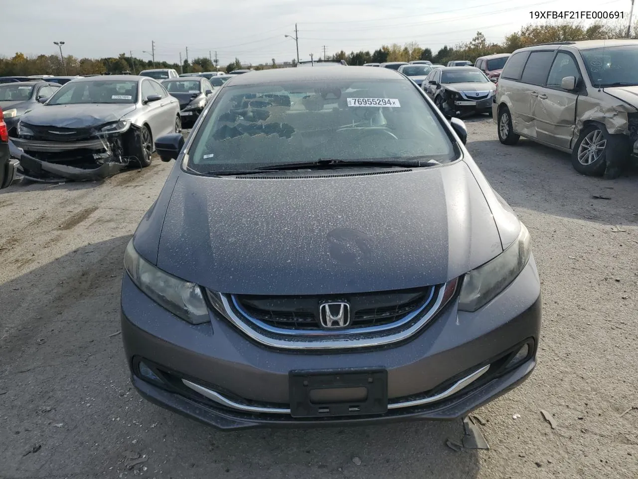 2015 Honda Civic Hybrid VIN: 19XFB4F21FE000691 Lot: 76955294