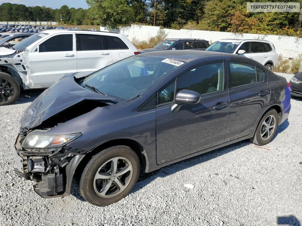 2015 Honda Civic Se VIN: 19XFB2F7XFE077401 Lot: 77103484