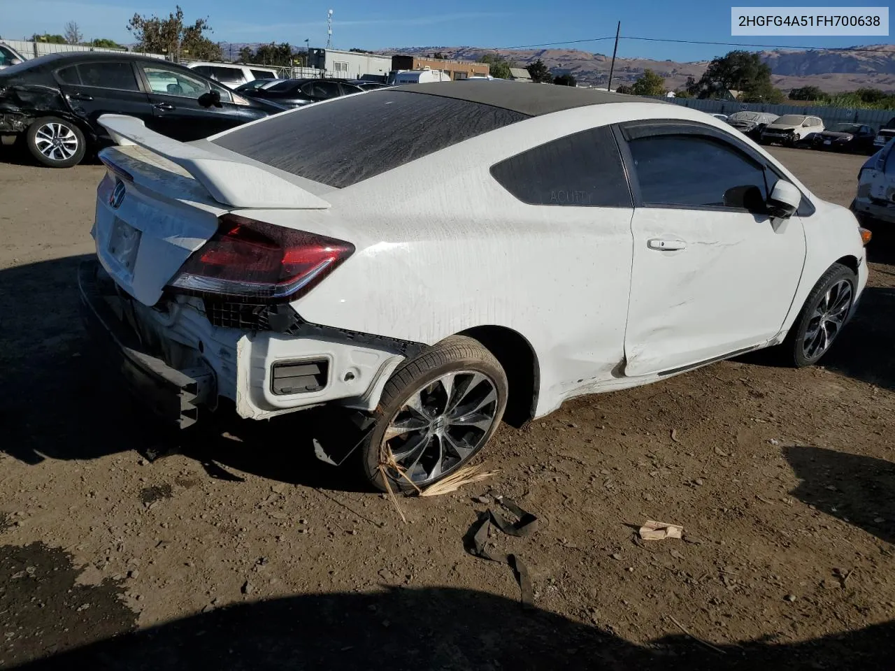 2HGFG4A51FH700638 2015 Honda Civic Si