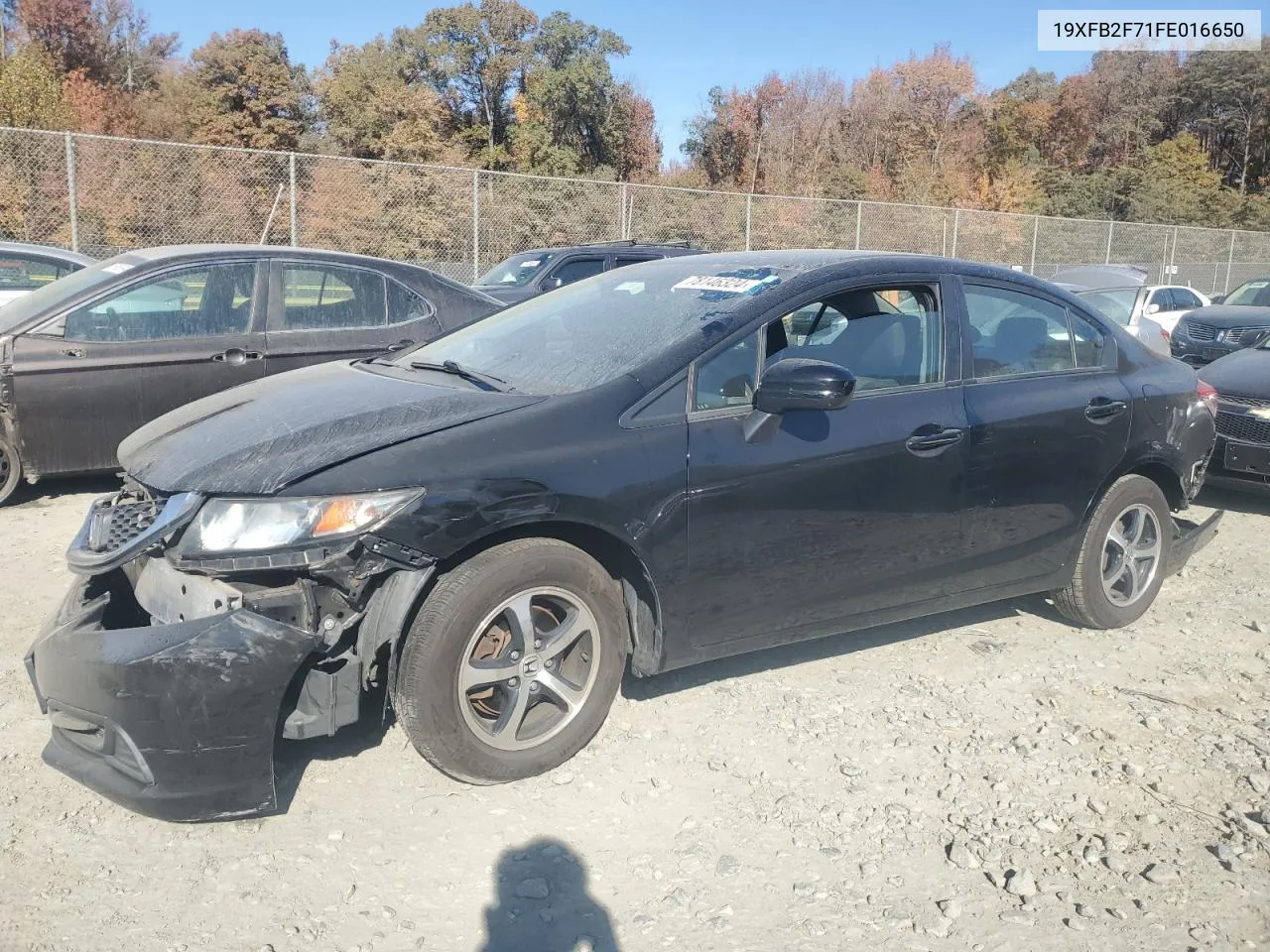 2015 Honda Civic Se VIN: 19XFB2F71FE016650 Lot: 78146324