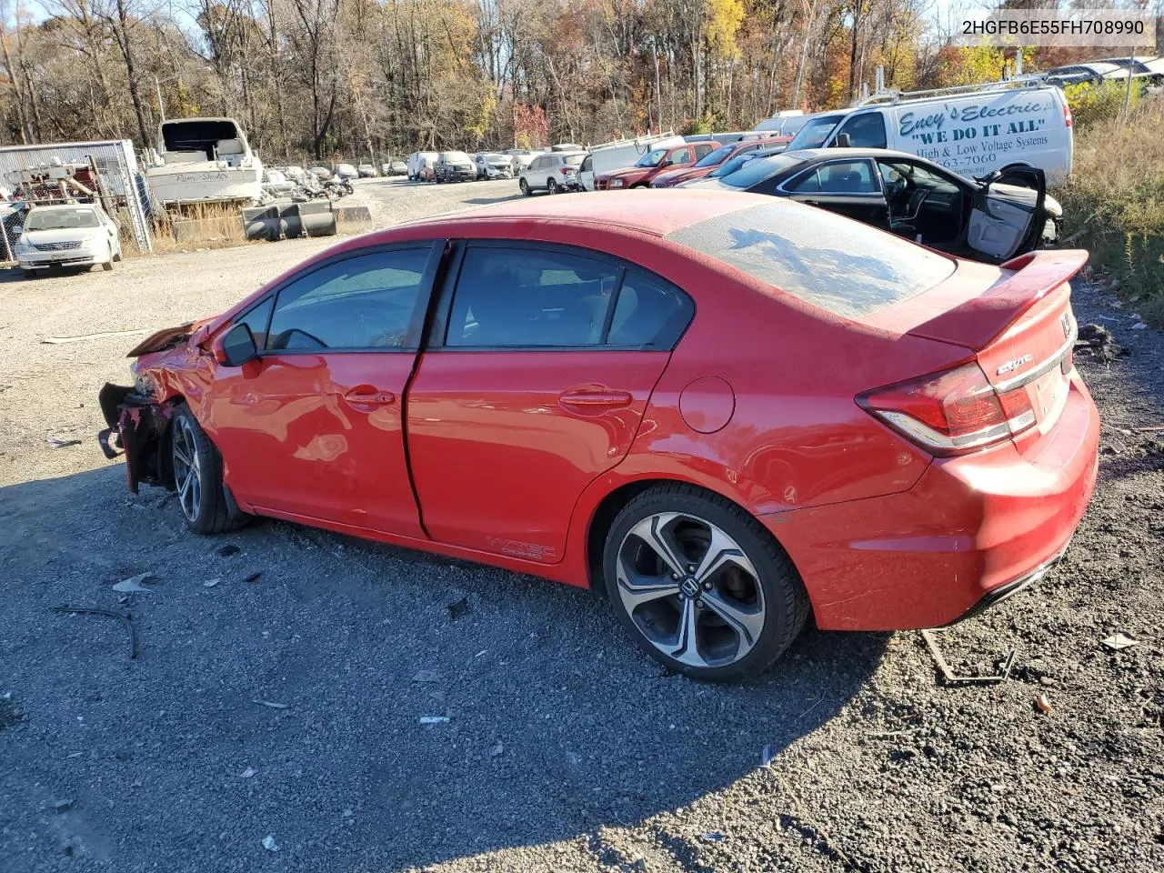 2015 Honda Civic Si VIN: 2HGFB6E55FH708990 Lot: 79123814