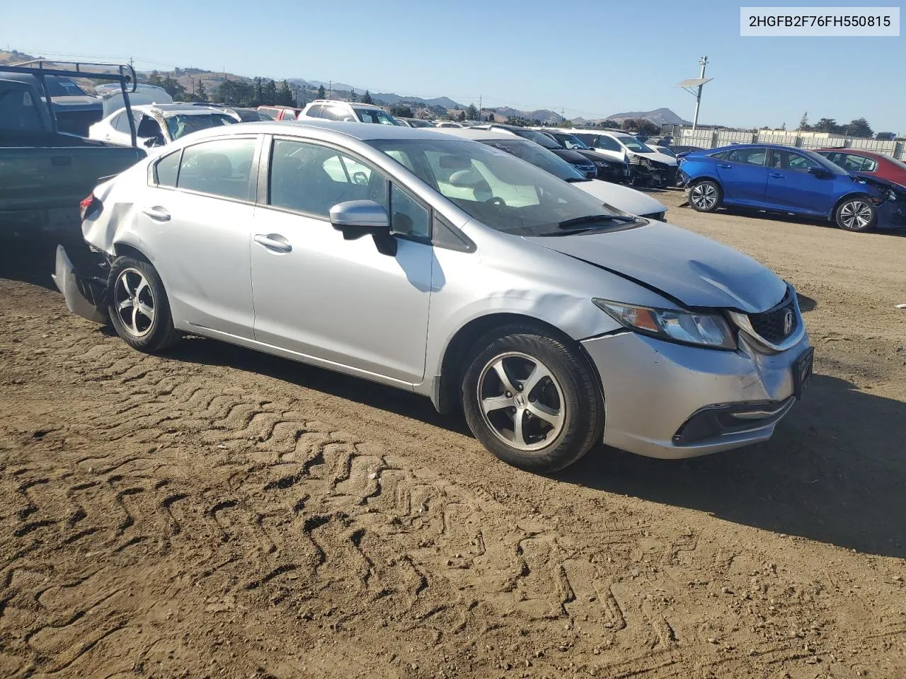 2015 Honda Civic Se VIN: 2HGFB2F76FH550815 Lot: 79345714