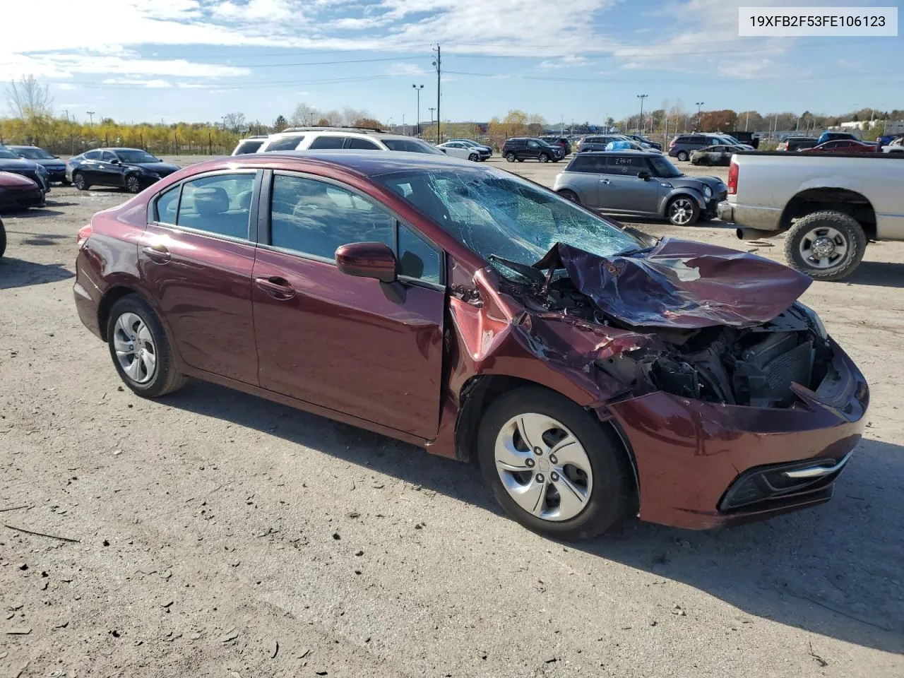 2015 Honda Civic Lx VIN: 19XFB2F53FE106123 Lot: 79715334