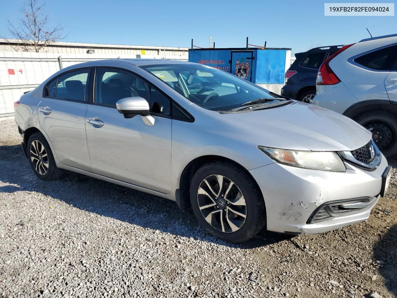 2015 Honda Civic Ex VIN: 19XFB2F82FE094024 Lot: 80026794