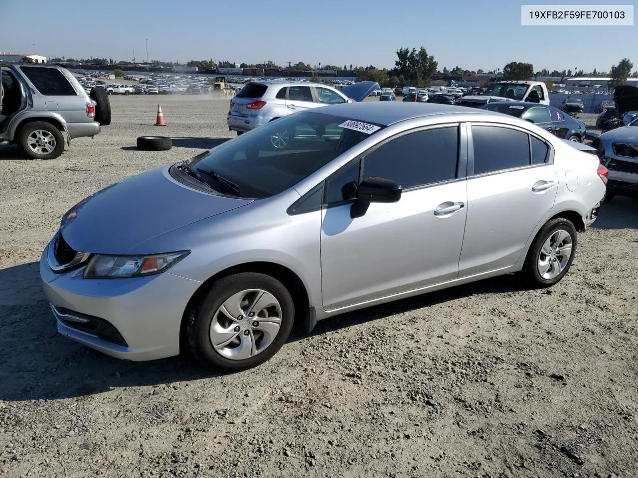 2015 Honda Civic Lx VIN: 19XFB2F59FE700103 Lot: 80092564