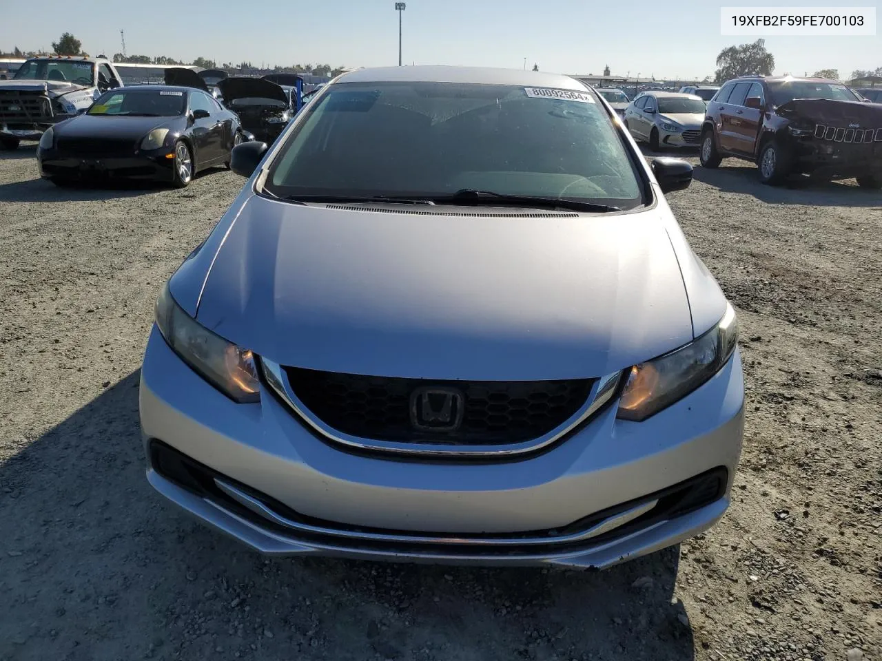 2015 Honda Civic Lx VIN: 19XFB2F59FE700103 Lot: 80092564