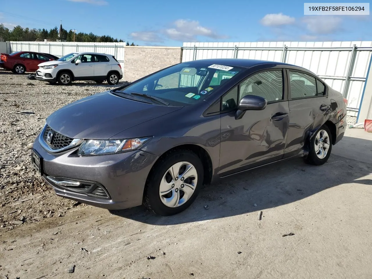 2015 Honda Civic Lx VIN: 19XFB2F58FE106294 Lot: 80101034