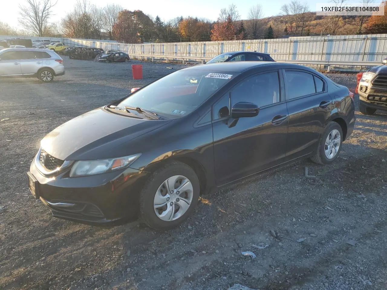 2015 Honda Civic Lx VIN: 19XFB2F53FE104808 Lot: 80223384