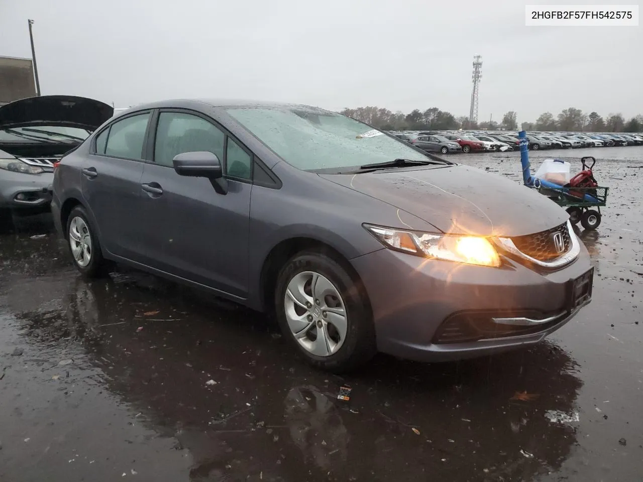 2015 Honda Civic Lx VIN: 2HGFB2F57FH542575 Lot: 80333114