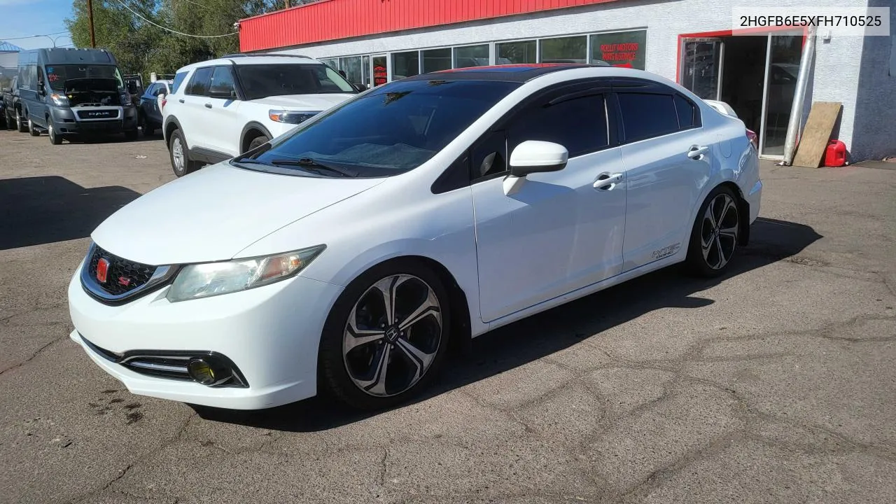 2015 Honda Civic Si VIN: 2HGFB6E5XFH710525 Lot: 81800114