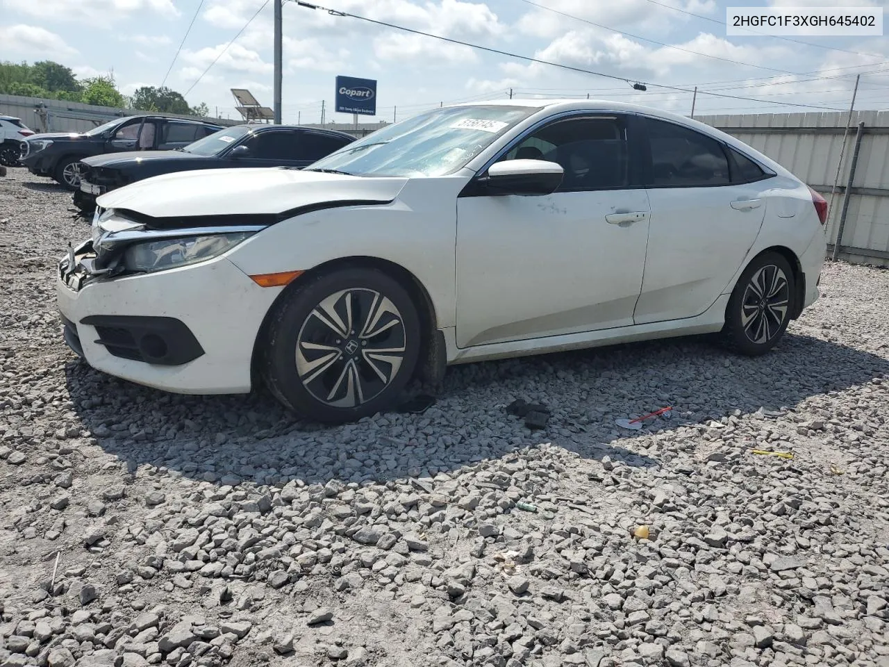 2HGFC1F3XGH645402 2016 Honda Civic Ex