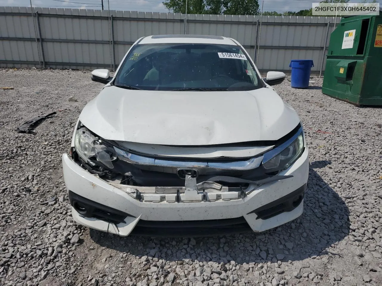 2HGFC1F3XGH645402 2016 Honda Civic Ex