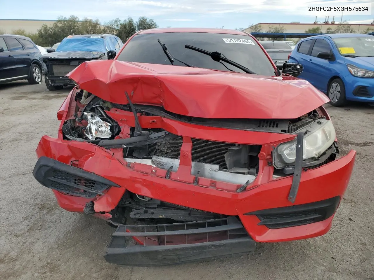 2HGFC2F5XGH575634 2016 Honda Civic Lx