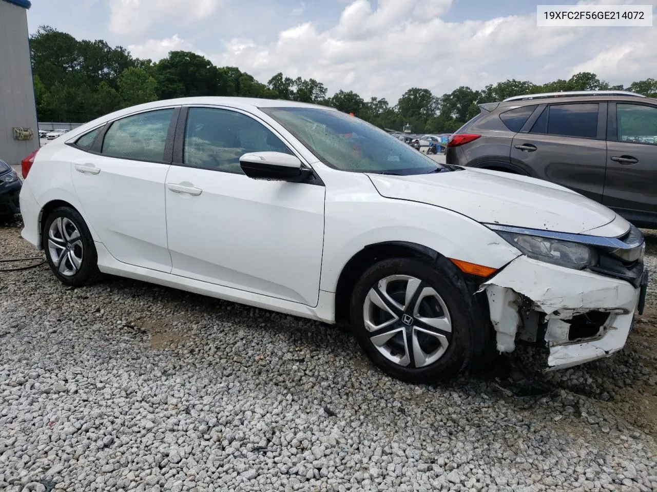 2016 Honda Civic Lx VIN: 19XFC2F56GE214072 Lot: 54233364