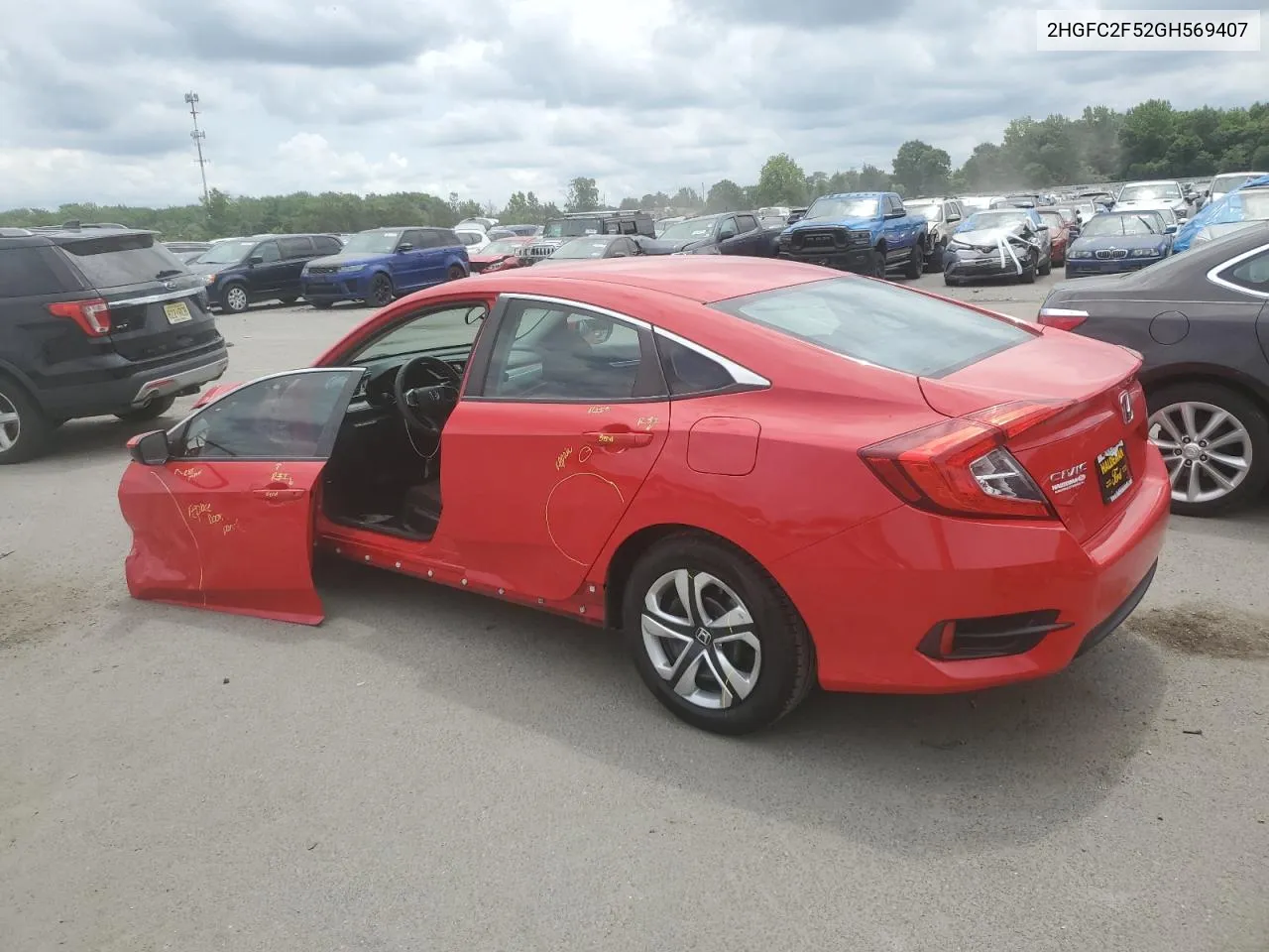 2016 Honda Civic Lx VIN: 2HGFC2F52GH569407 Lot: 57714514