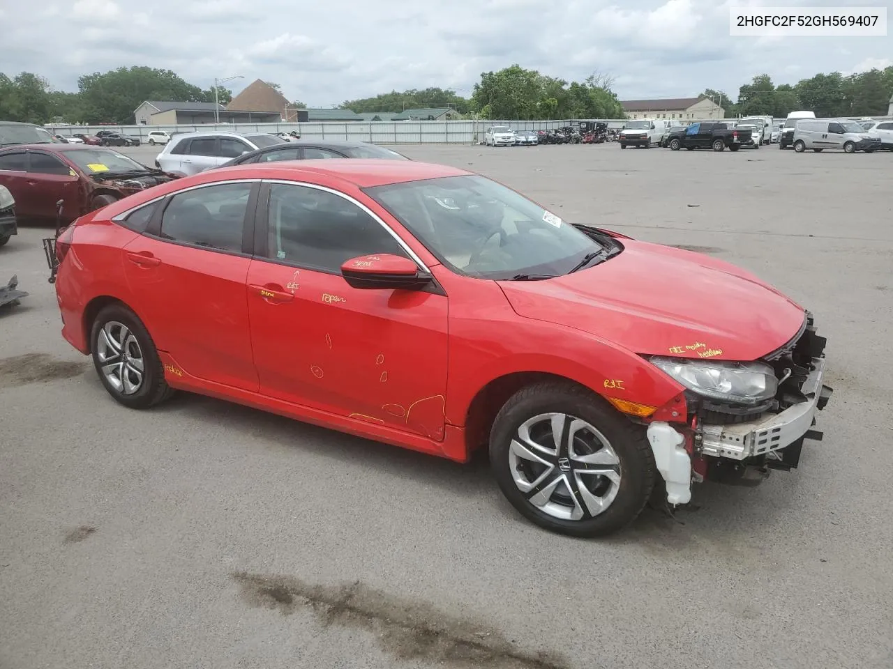 2016 Honda Civic Lx VIN: 2HGFC2F52GH569407 Lot: 57714514