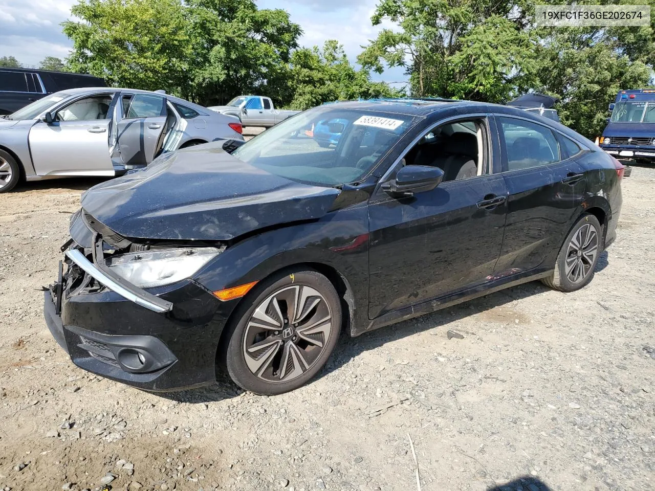 2016 Honda Civic Ex VIN: 19XFC1F36GE202674 Lot: 58391414