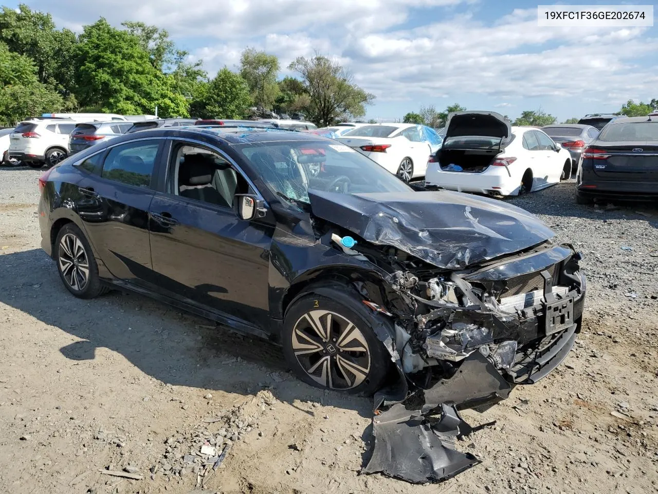 2016 Honda Civic Ex VIN: 19XFC1F36GE202674 Lot: 58391414