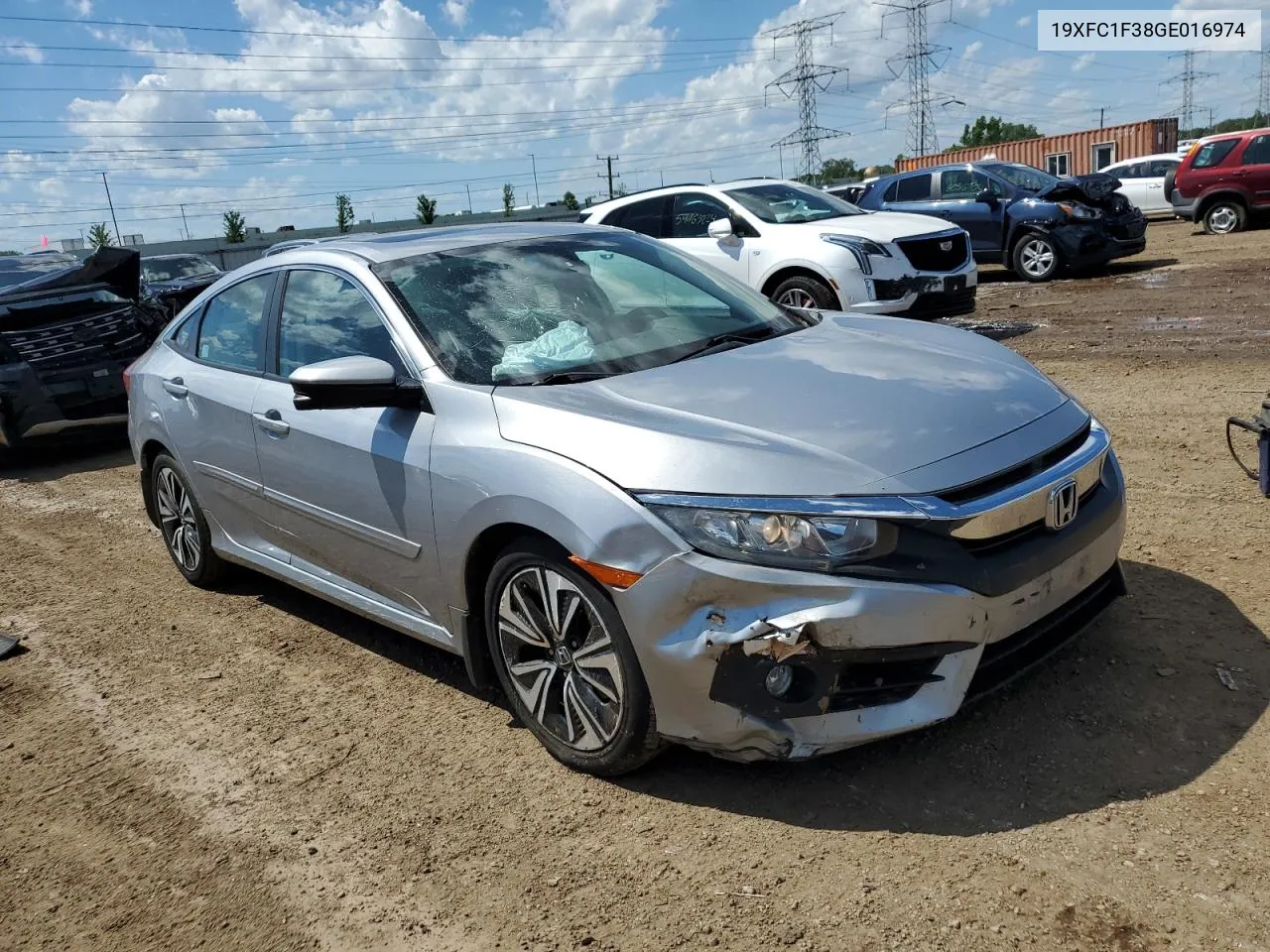 2016 Honda Civic Ex VIN: 19XFC1F38GE016974 Lot: 60622454