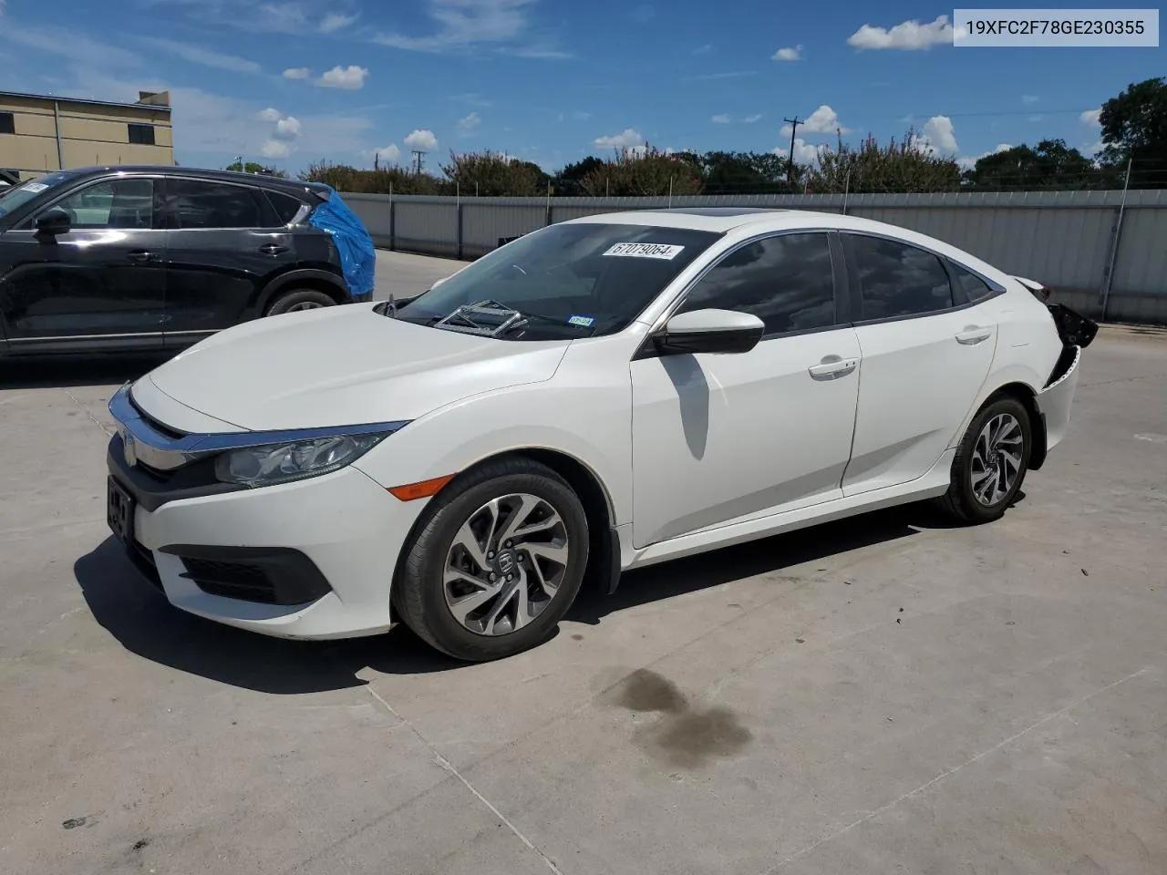 2016 Honda Civic Ex VIN: 19XFC2F78GE230355 Lot: 67079064