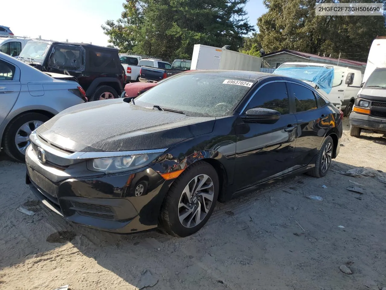 2016 Honda Civic Ex VIN: 2HGFC2F73GH506690 Lot: 69637024