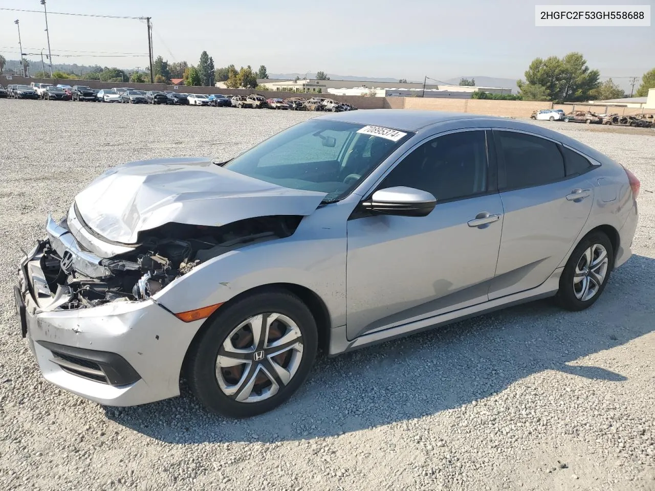 2016 Honda Civic Lx VIN: 2HGFC2F53GH558688 Lot: 70895374