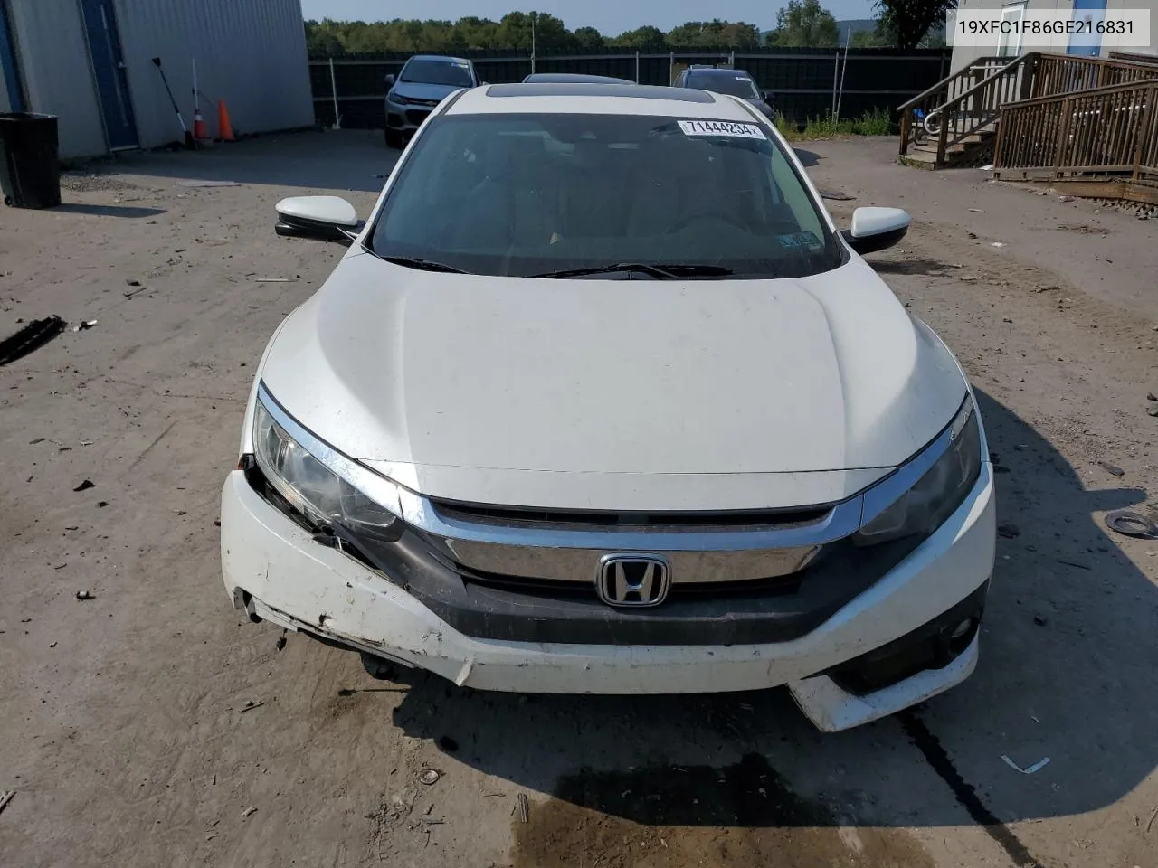 2016 Honda Civic Ex VIN: 19XFC1F86GE216831 Lot: 71444234