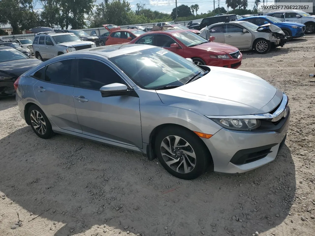 2016 Honda Civic Ex VIN: 19XFC2F77GE227057 Lot: 72040494