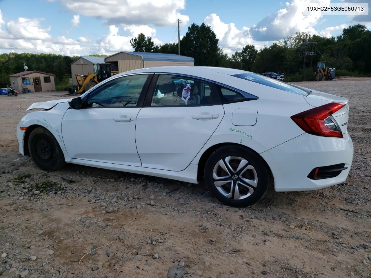 2016 Honda Civic Lx VIN: 19XFC2F53GE060713 Lot: 72381324