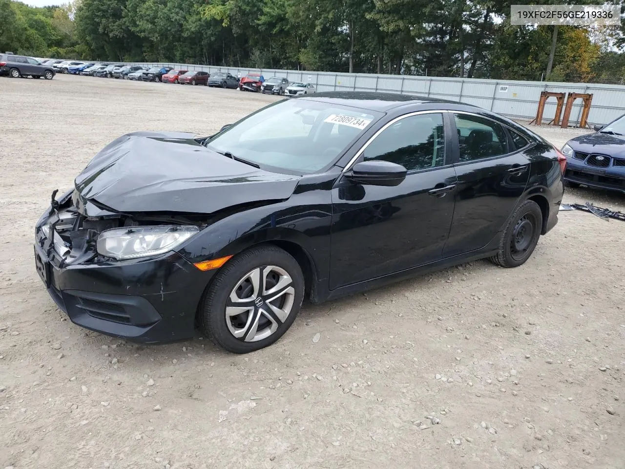 2016 Honda Civic Lx VIN: 19XFC2F56GE219336 Lot: 72809734