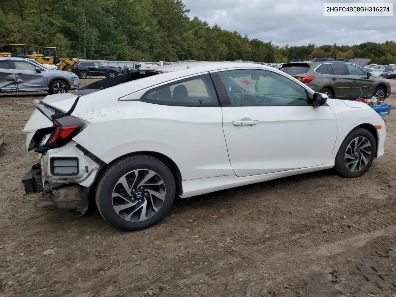 2016 Honda Civic Lx VIN: 2HGFC4B08GH316274 Lot: 73978934