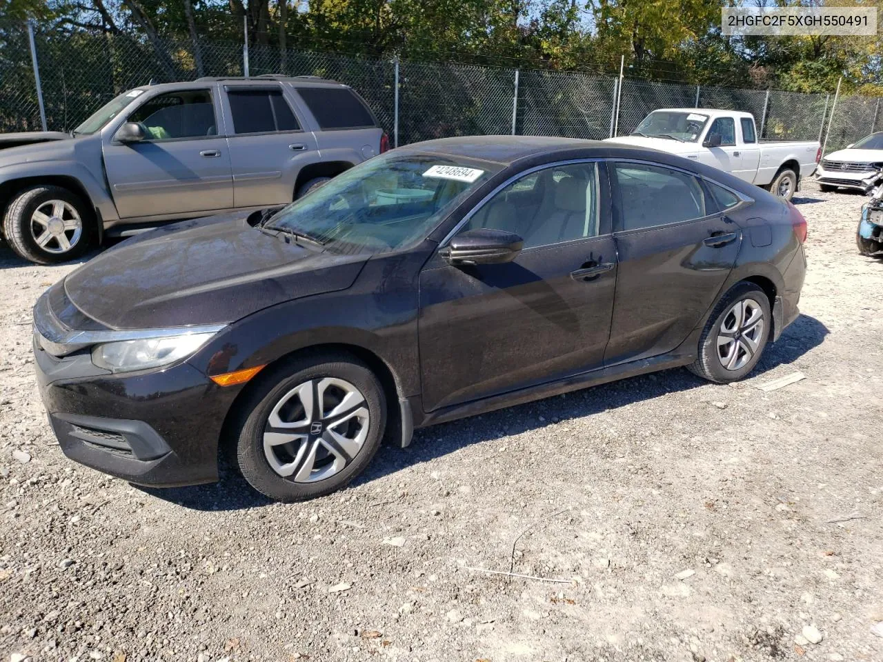 2016 Honda Civic Lx VIN: 2HGFC2F5XGH550491 Lot: 74248694