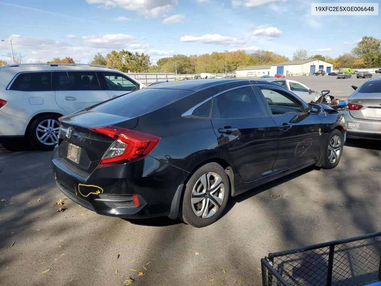 2016 Honda Civic Lx VIN: 19XFC2E5XGE006648 Lot: 74537134