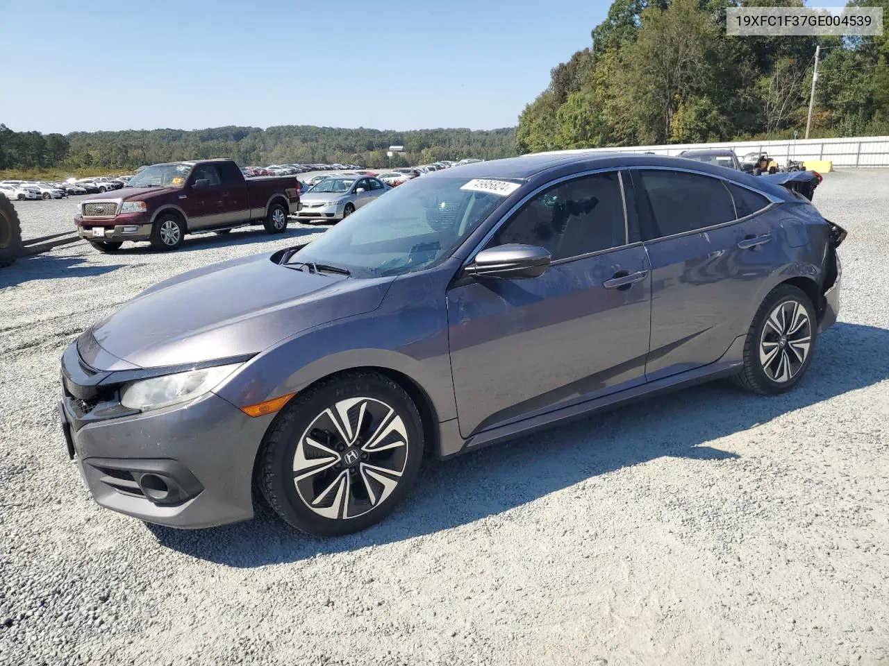 2016 Honda Civic Ex VIN: 19XFC1F37GE004539 Lot: 74995824