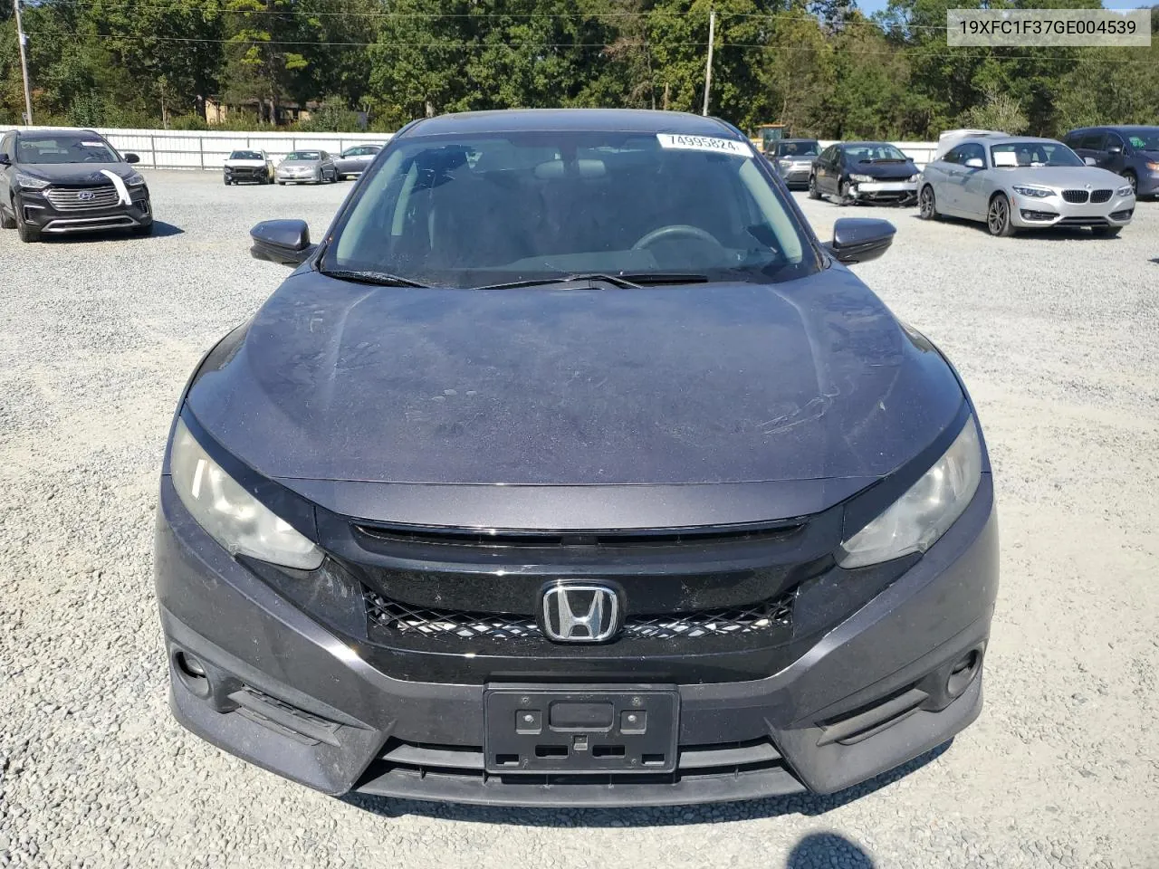 2016 Honda Civic Ex VIN: 19XFC1F37GE004539 Lot: 74995824