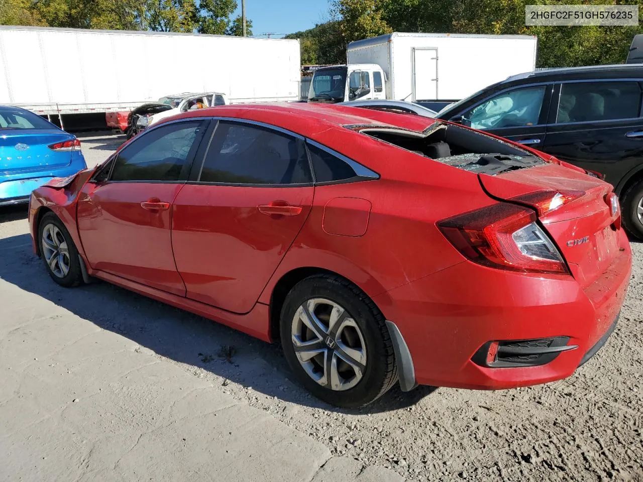 2016 Honda Civic Lx VIN: 2HGFC2F51GH576235 Lot: 75611724