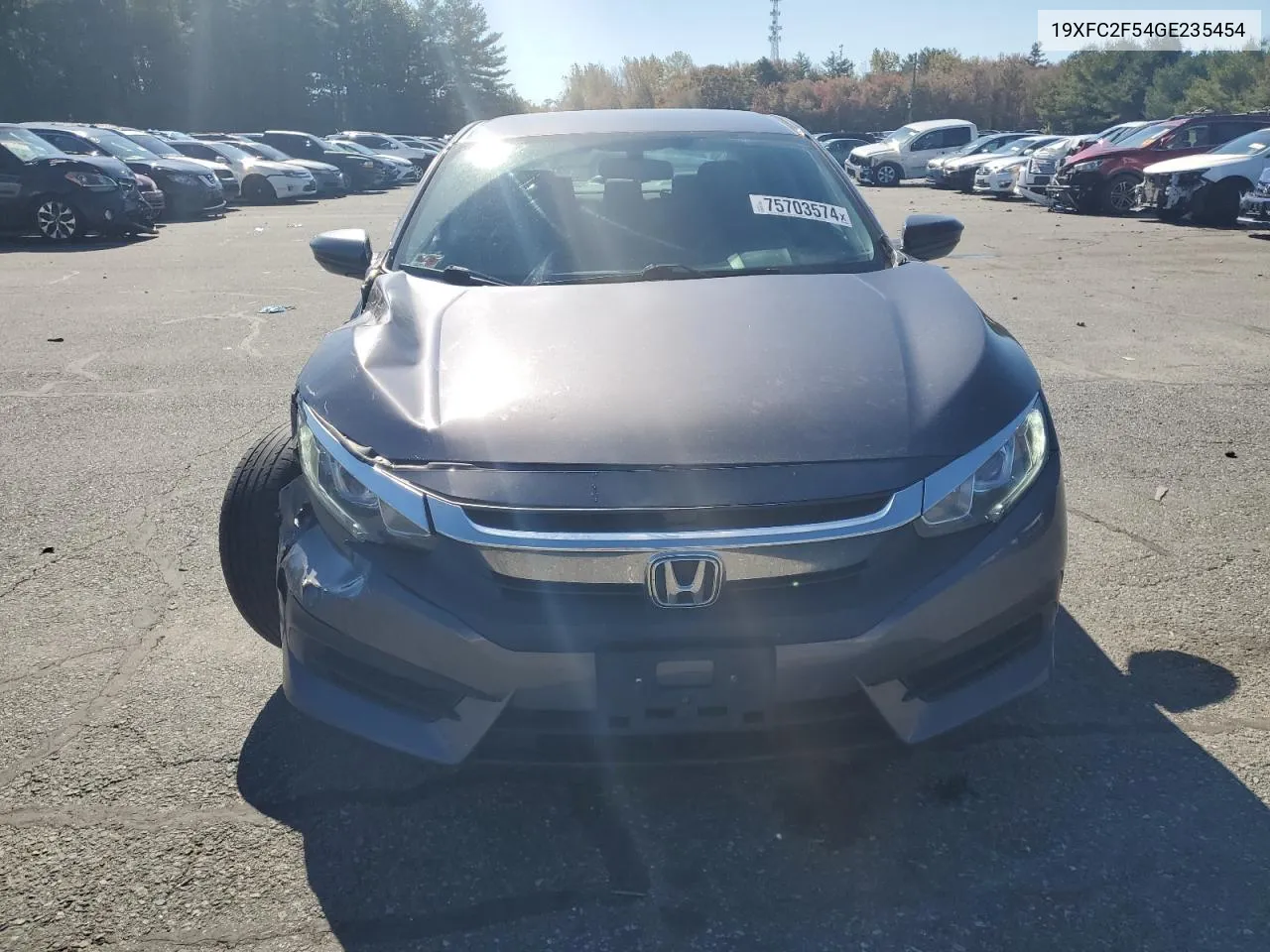 2016 Honda Civic Lx VIN: 19XFC2F54GE235454 Lot: 75703574