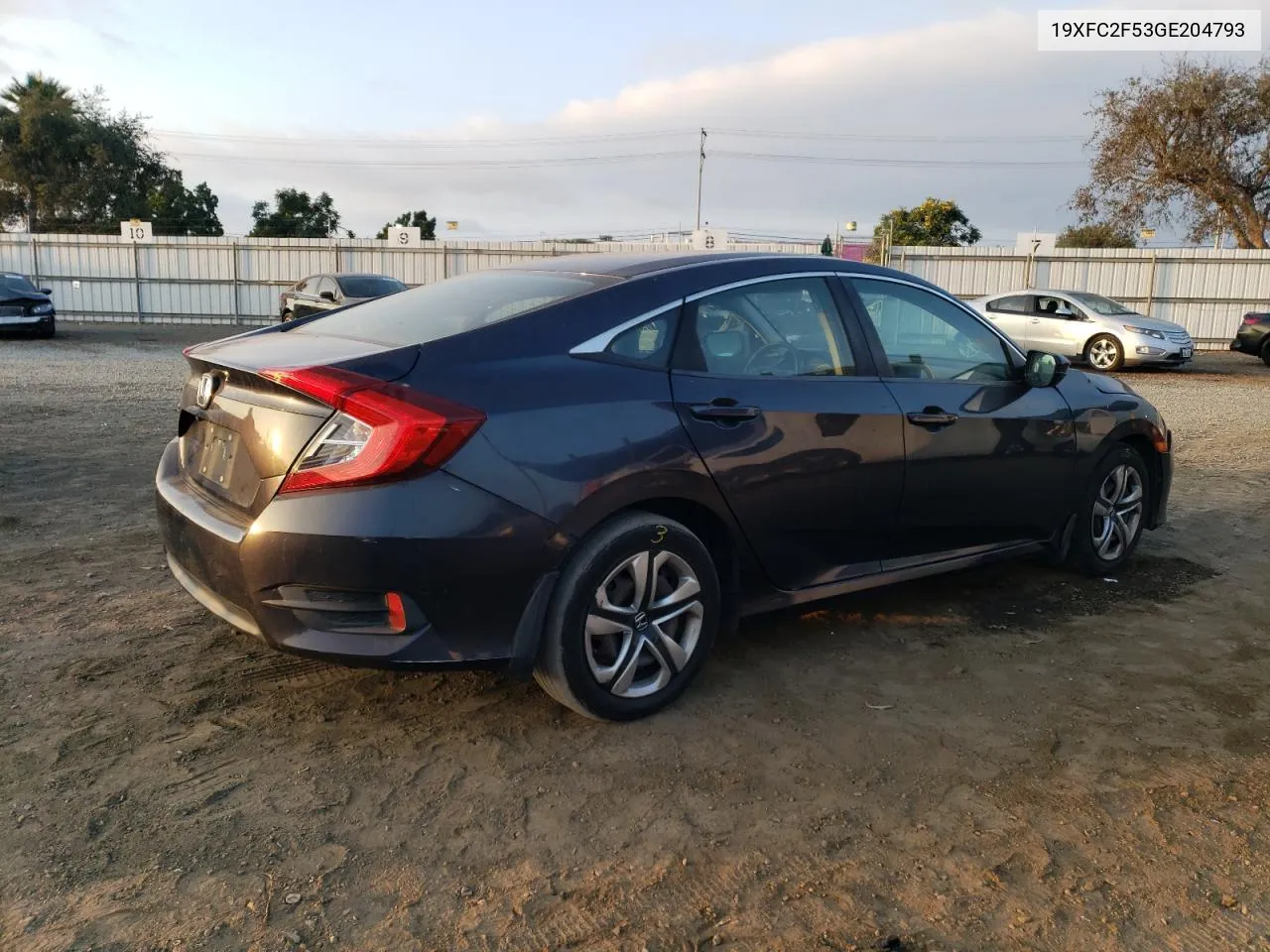 2016 Honda Civic Lx VIN: 19XFC2F53GE204793 Lot: 76182254