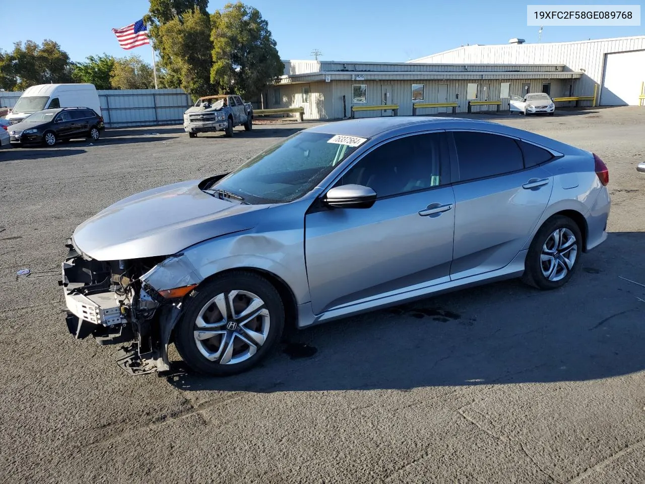 2016 Honda Civic Lx VIN: 19XFC2F58GE089768 Lot: 76337564