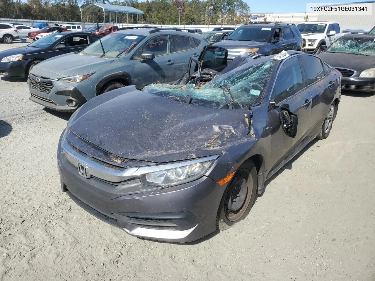 2016 Honda Civic Lx VIN: 19XFC2F51GE031341 Lot: 76412804