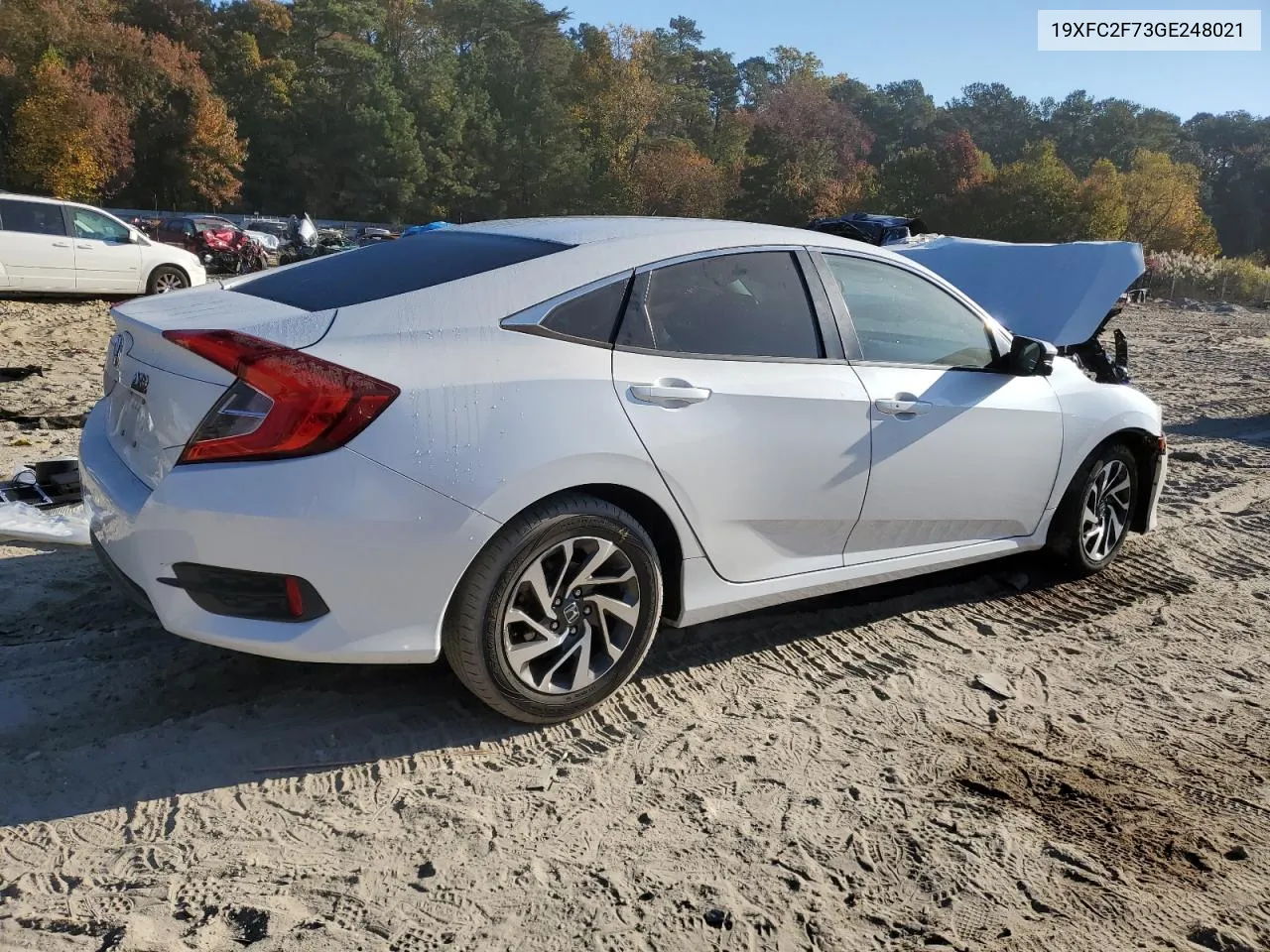 2016 Honda Civic Ex VIN: 19XFC2F73GE248021 Lot: 76451944