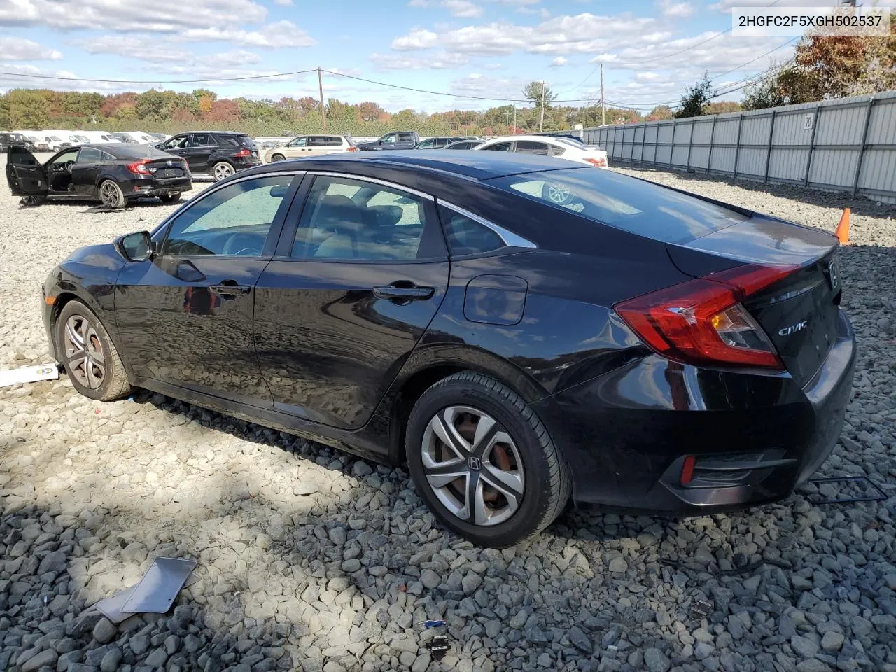 2016 Honda Civic Lx VIN: 2HGFC2F5XGH502537 Lot: 76470804