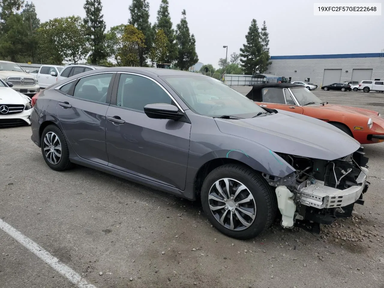 2016 Honda Civic Lx VIN: 19XFC2F57GE222648 Lot: 76533494